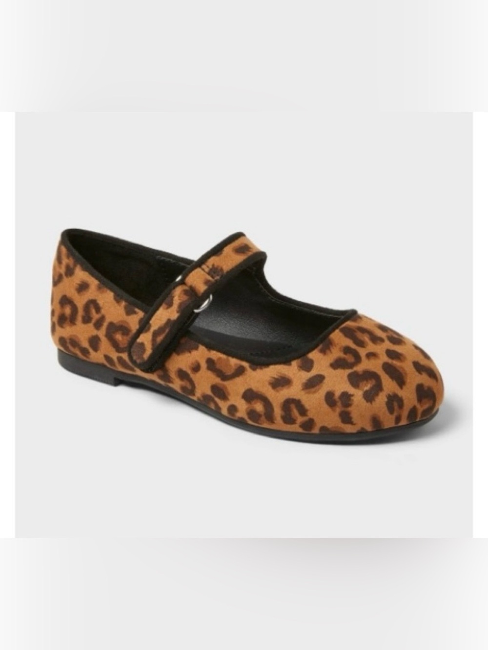 Toddler Addy Ballet Flats - Cat & Jack™ Tan animal print 
Size 8T new